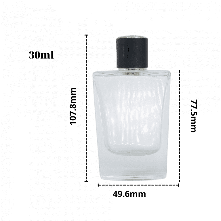 Chai Đựng Nước Hoa 30ml/50ml - Thân Dẹp Nắp Đen
