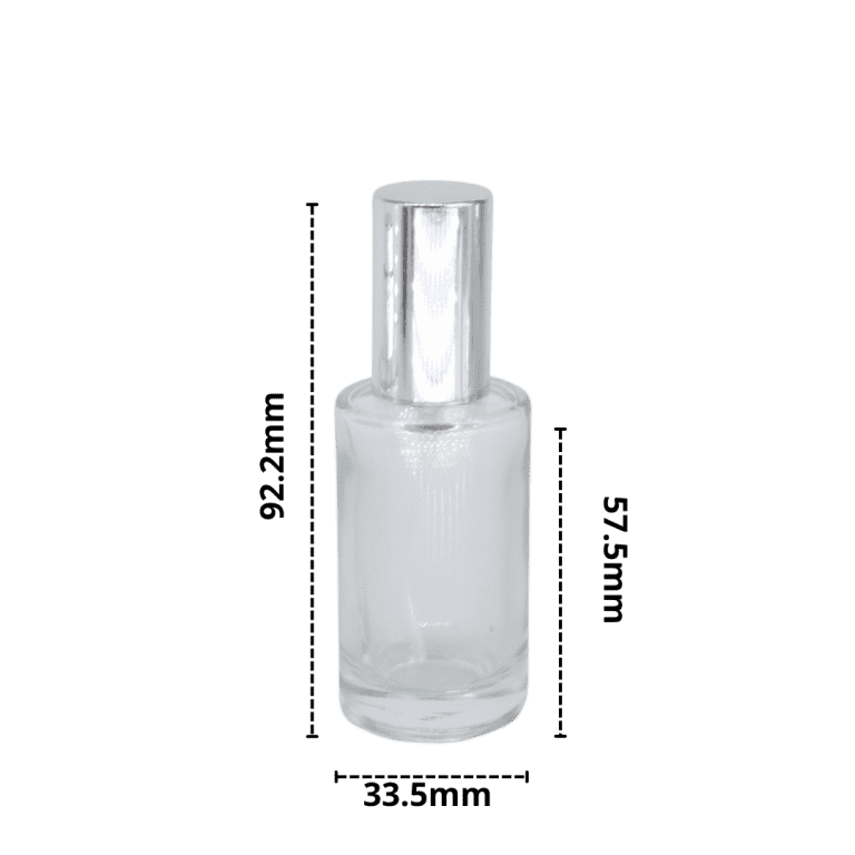 Chai Chiết Nước Hoa 25ml - Thân Trụ Tròn, Nắp Bạc