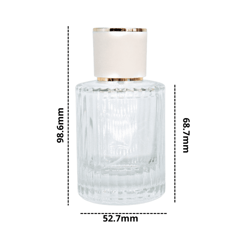 Chai Chiết Nước Hoa 50ml - Thân Trụ Tròn Nắp Trắng