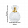Chai chiết nước hoa 50ml thân tròn nắp vàng