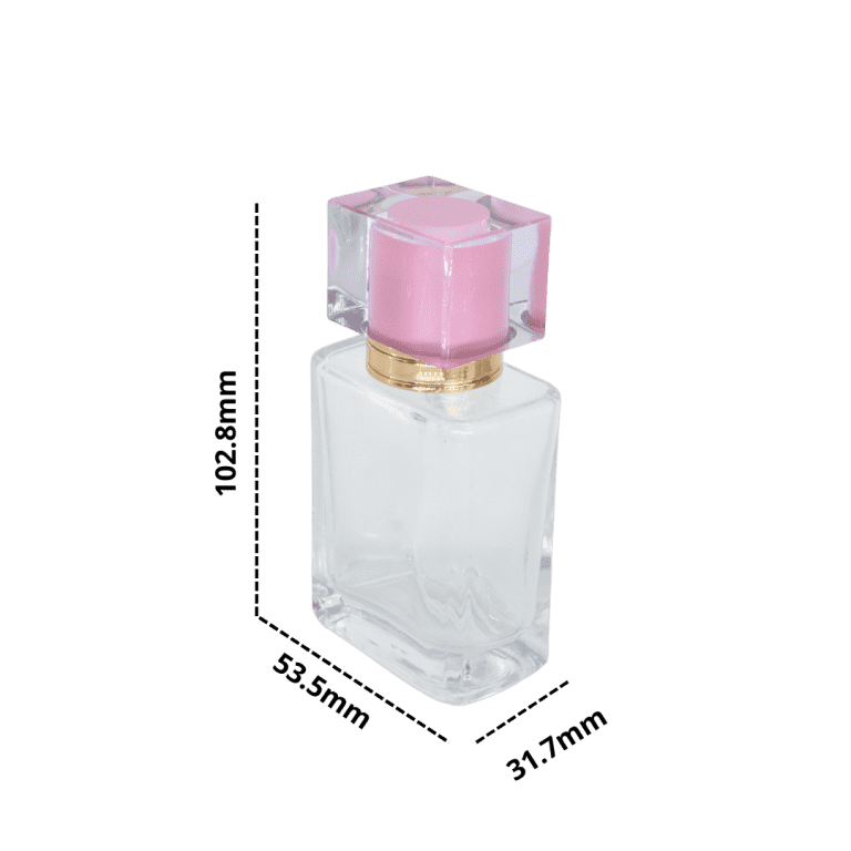 Chai Chiết Nước Hoa 50ml - Thân Vuông Nắp Màu