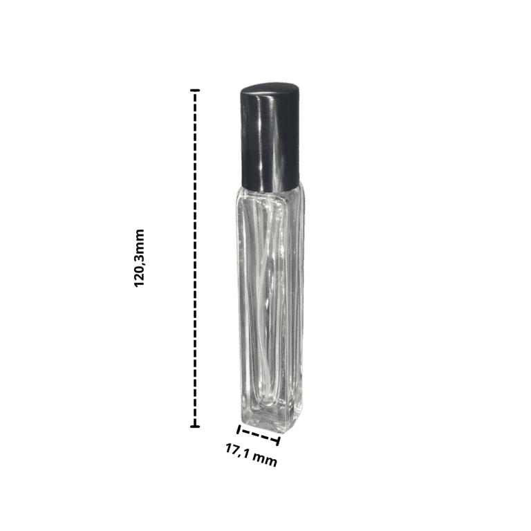 Chai Chiết Nước Hoa 10ml, Thân Vuông Nắp Đen