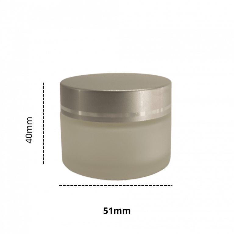 Hủ Mỹ Phẩm Thủy Tinh 30g - 50g Thân Trắng Nắp Bạc