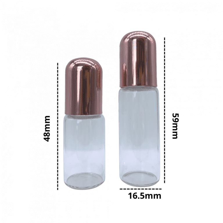 Chai Đựng Tinh Dầu Đầu Bi Lăn 3ml & 5ml Nắp Bo Tròn