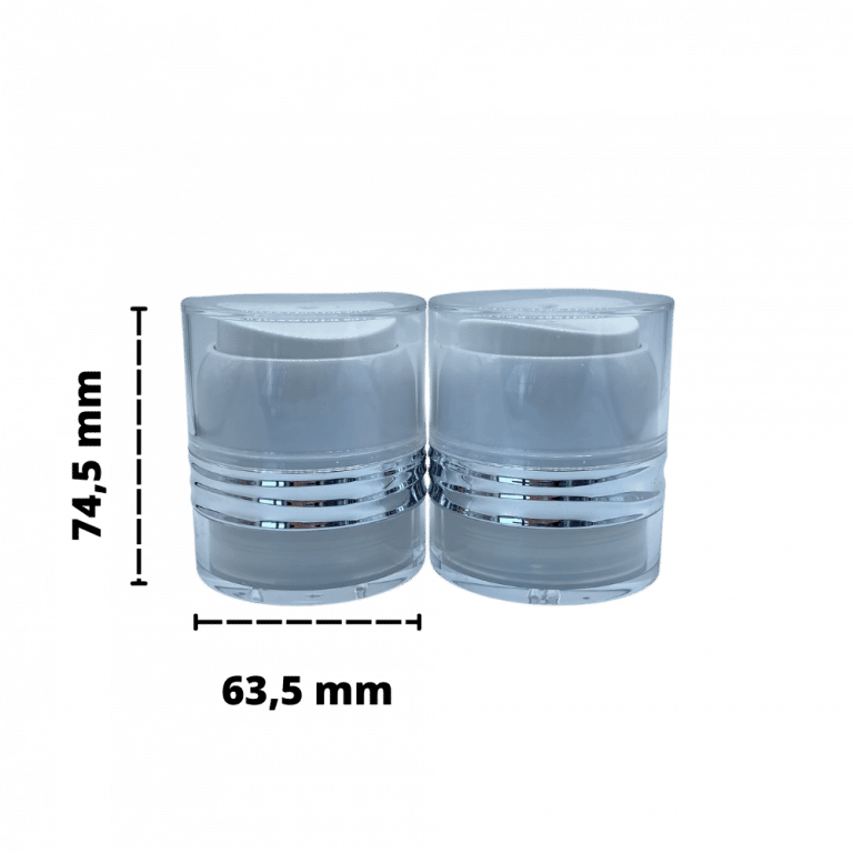 Hủ Mỹ Phẩm Cao Cấp - Hủ Chân Không- Viền Bạc Giữa