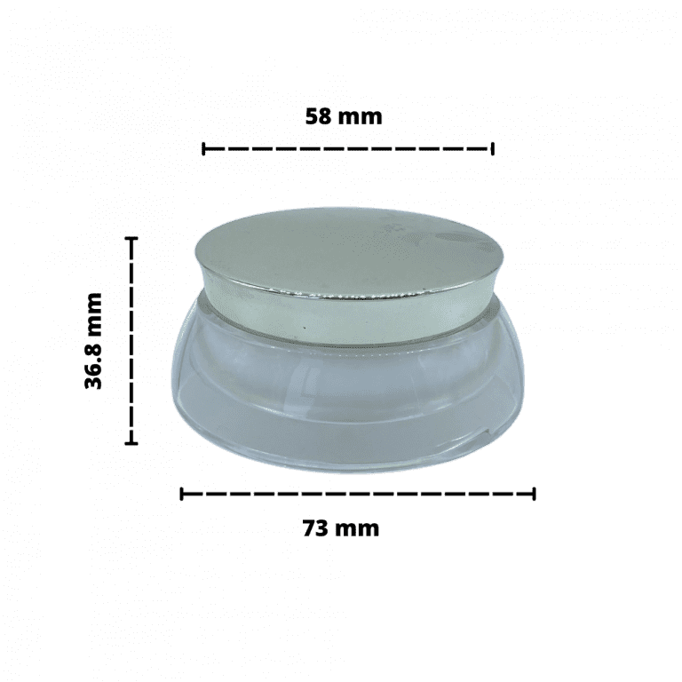 Hủ Mỹ Phẩm Thủy Tinh 30g - Tròn Nắp Vàng