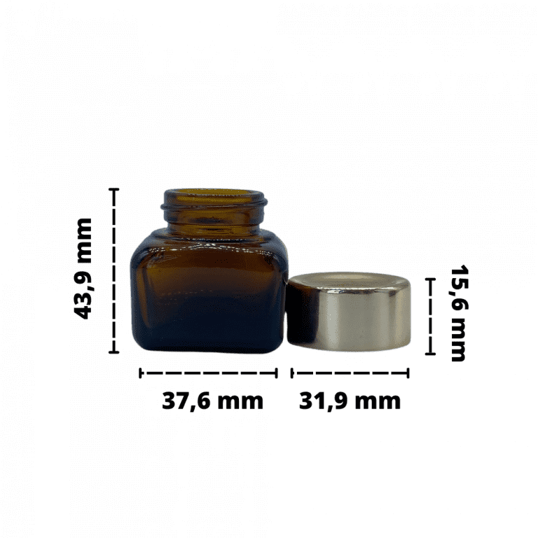 Hủ Mỹ Phẩm Thủy Tinh 50g Nâu