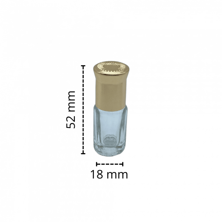 Chai Đựng Tinh Dầu 3ml Cao Cấp Đầu Bi Lăn - 2 Màu Nắp