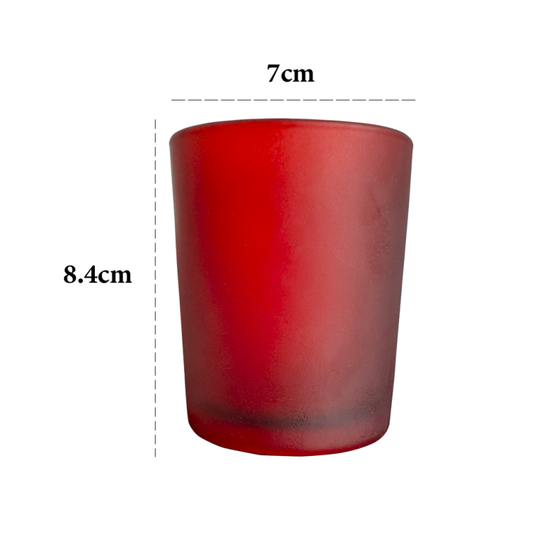 Cốc Đựng Nến Đỏ Nhám 200/300g