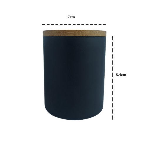 Cốc Đựng Nến Đen Nhám 200/300g