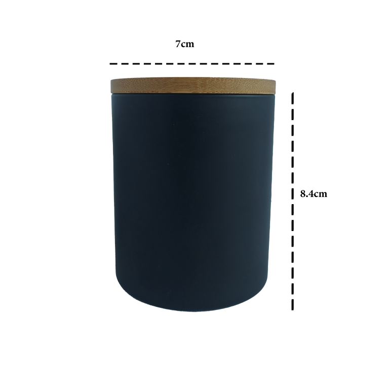 Cốc Đựng Nến Đen Nhám 200/300g