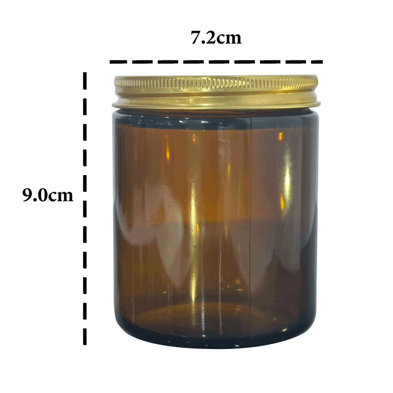 Hũ Đựng Nến Nâu Nắp Vàng 250g