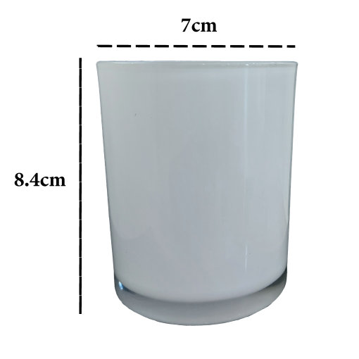 Cốc Đựng Nến Trắng Sữa Sơn Lót Trong 200/300g